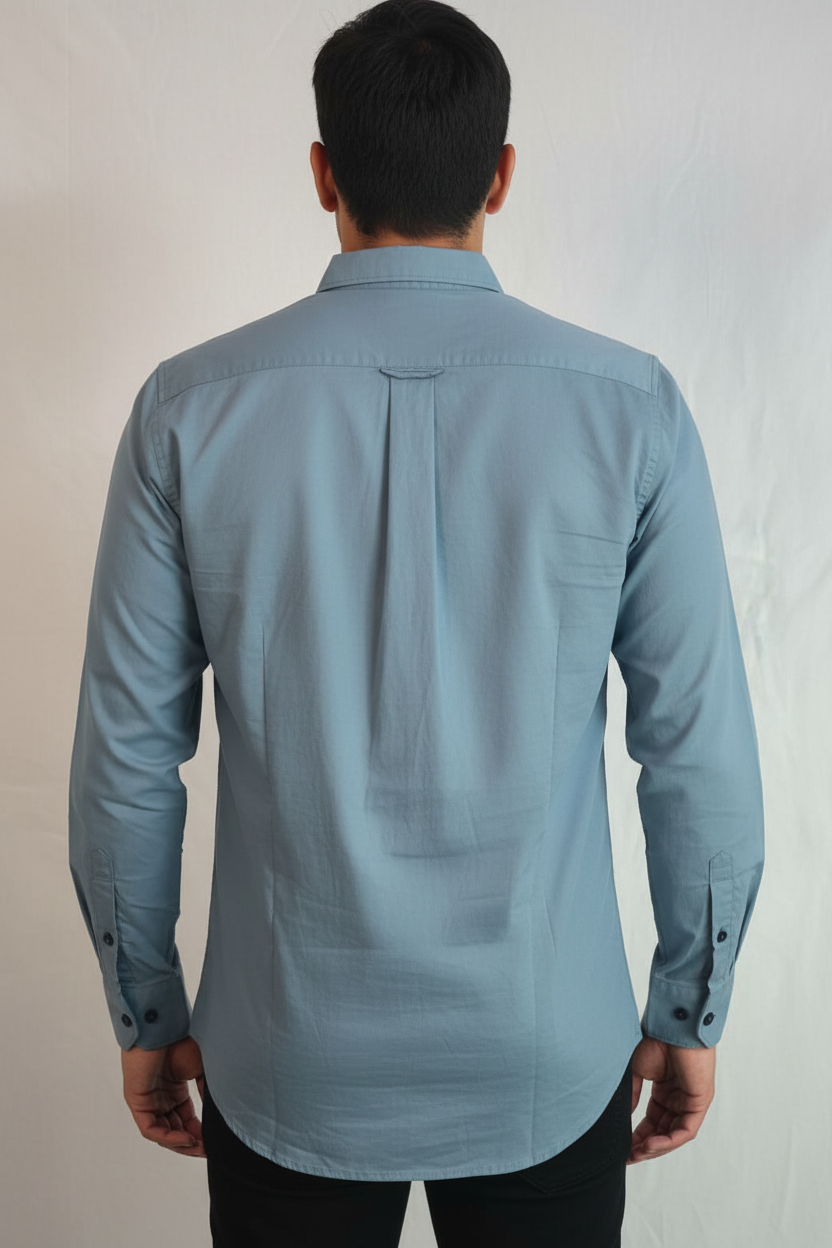 Steel Blue Casual Shirt