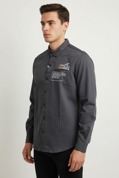 Steel Blue Casual Shirt