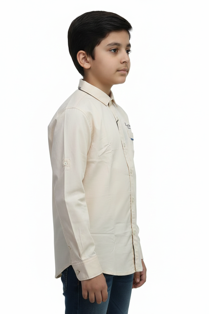 Cream Shirt - Front View Fixed