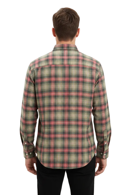 Tommy Hilfiger Colorblock Plaid Check Shirt - Back View