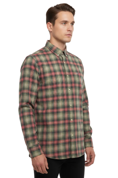 Tommy Hilfiger Colorblock Plaid Check Shirt - Front 45 Right