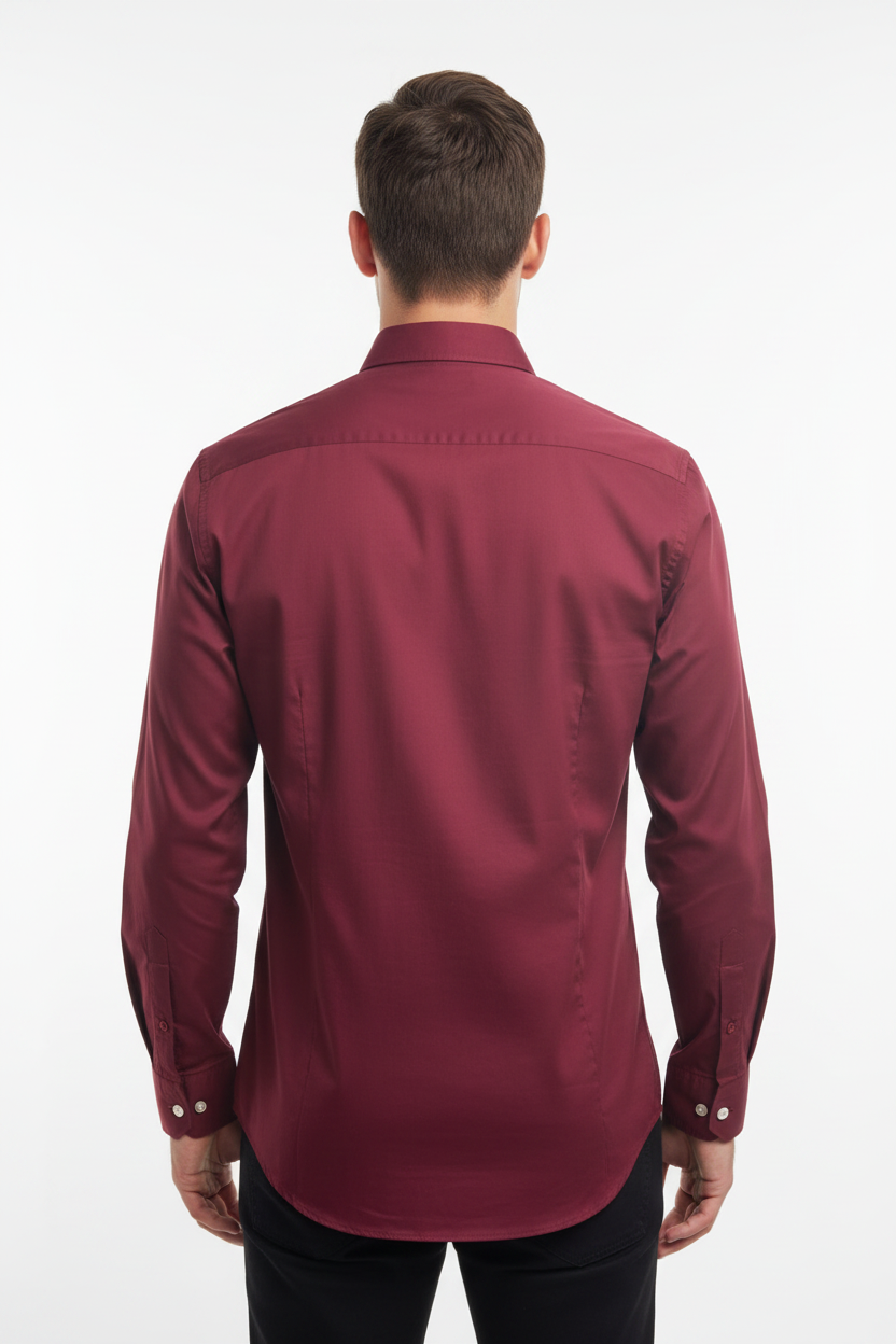 Back view - U.S. Polo Assn. Burgundy Shirt