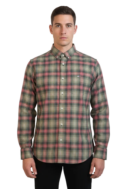 Tommy Hilfiger Colorblock Plaid Check Shirt - Front View