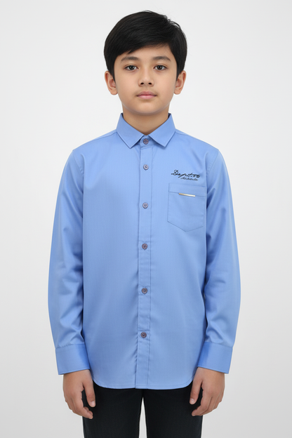 Sky Blue Kids Shirt - Front View